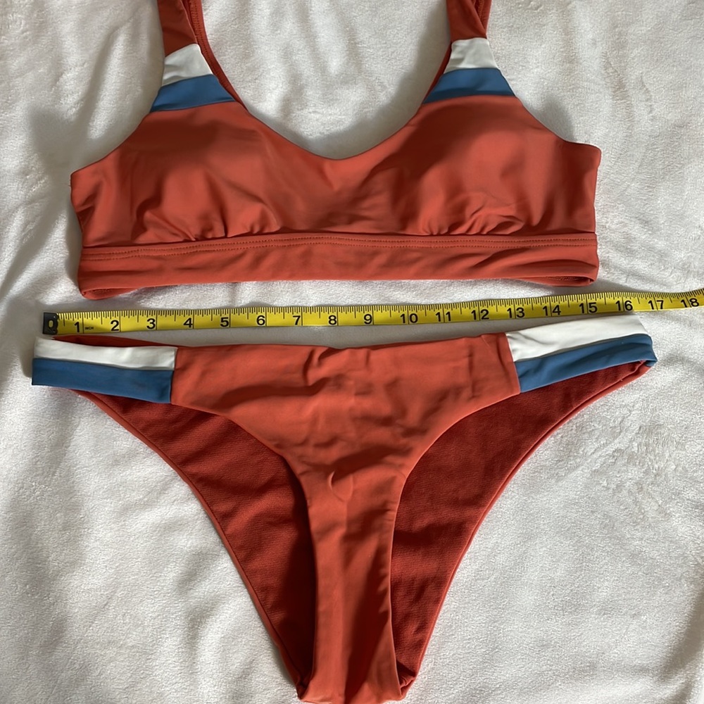 Radar Burnt Orange Sporty Cheeky Bikini Set - Picture 6 of 11